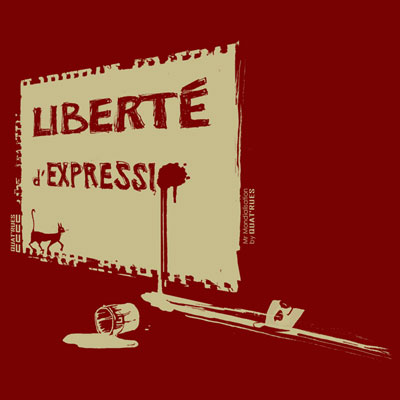 Visuel Libert&eacute; d&#039;expression sur t-shirt bio &eacute;quitable